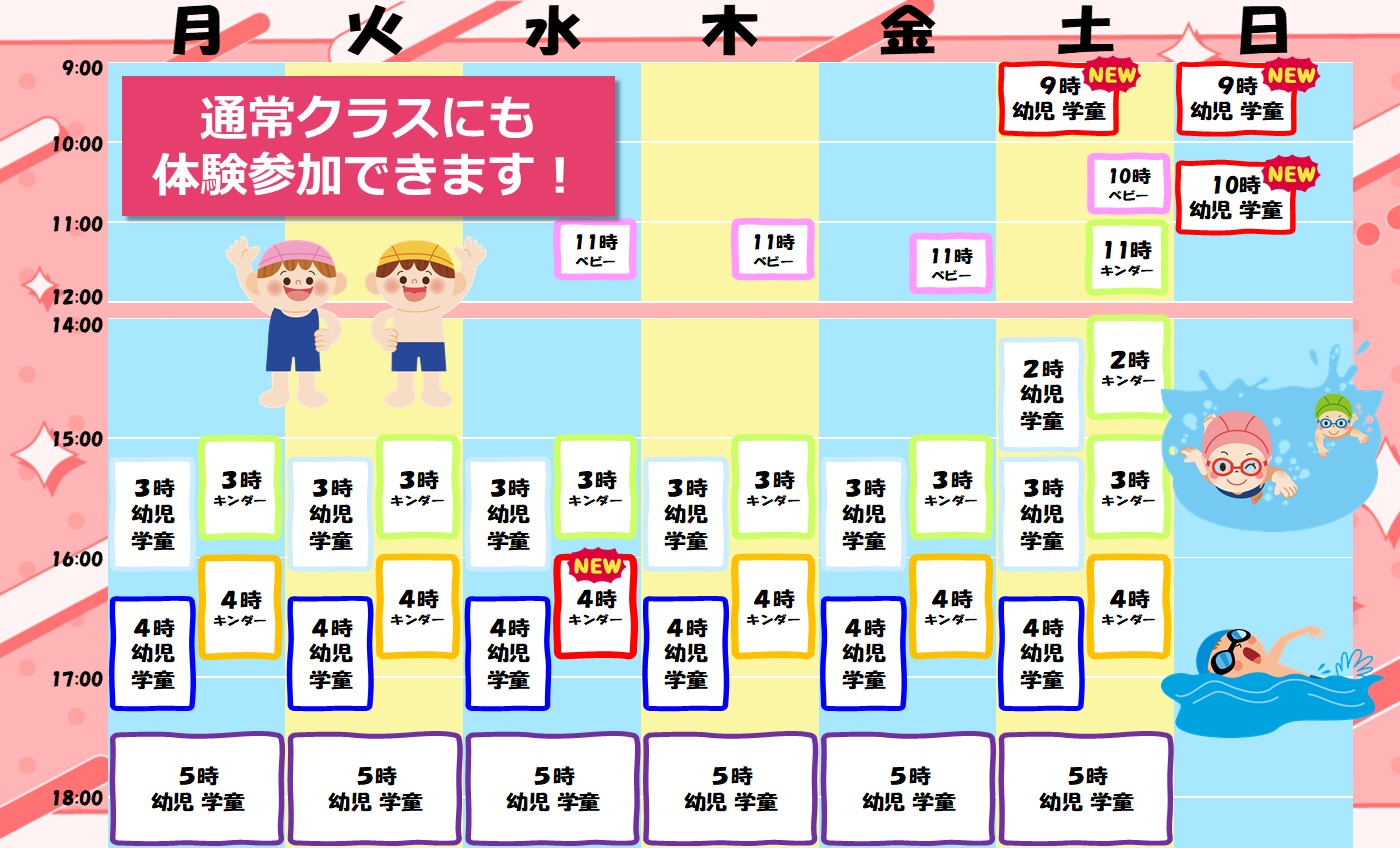 スイミング体験短期教室