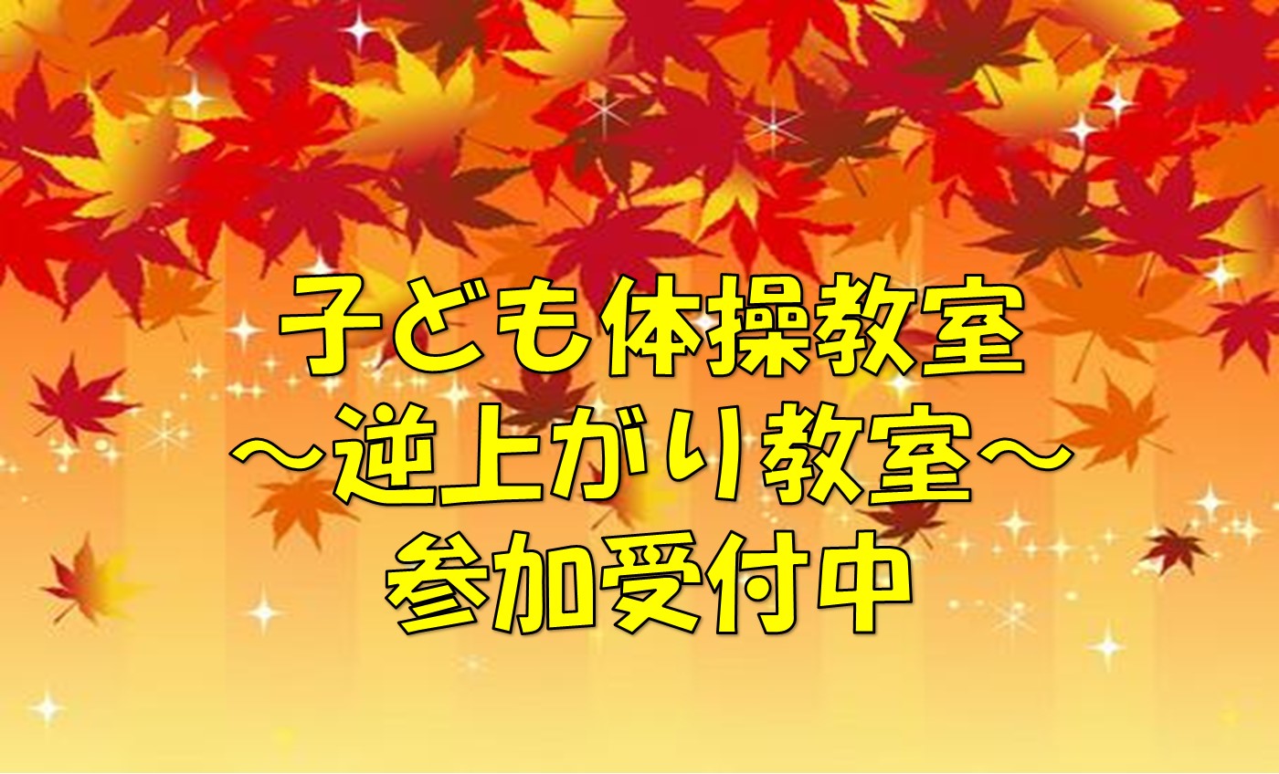 子ども逆上がり教室のお知らせ